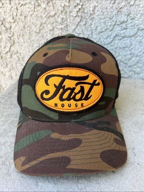 Fasthouse Camouflage Camo Army Military Hunting Outdoor Trucker Hat Green/Brown